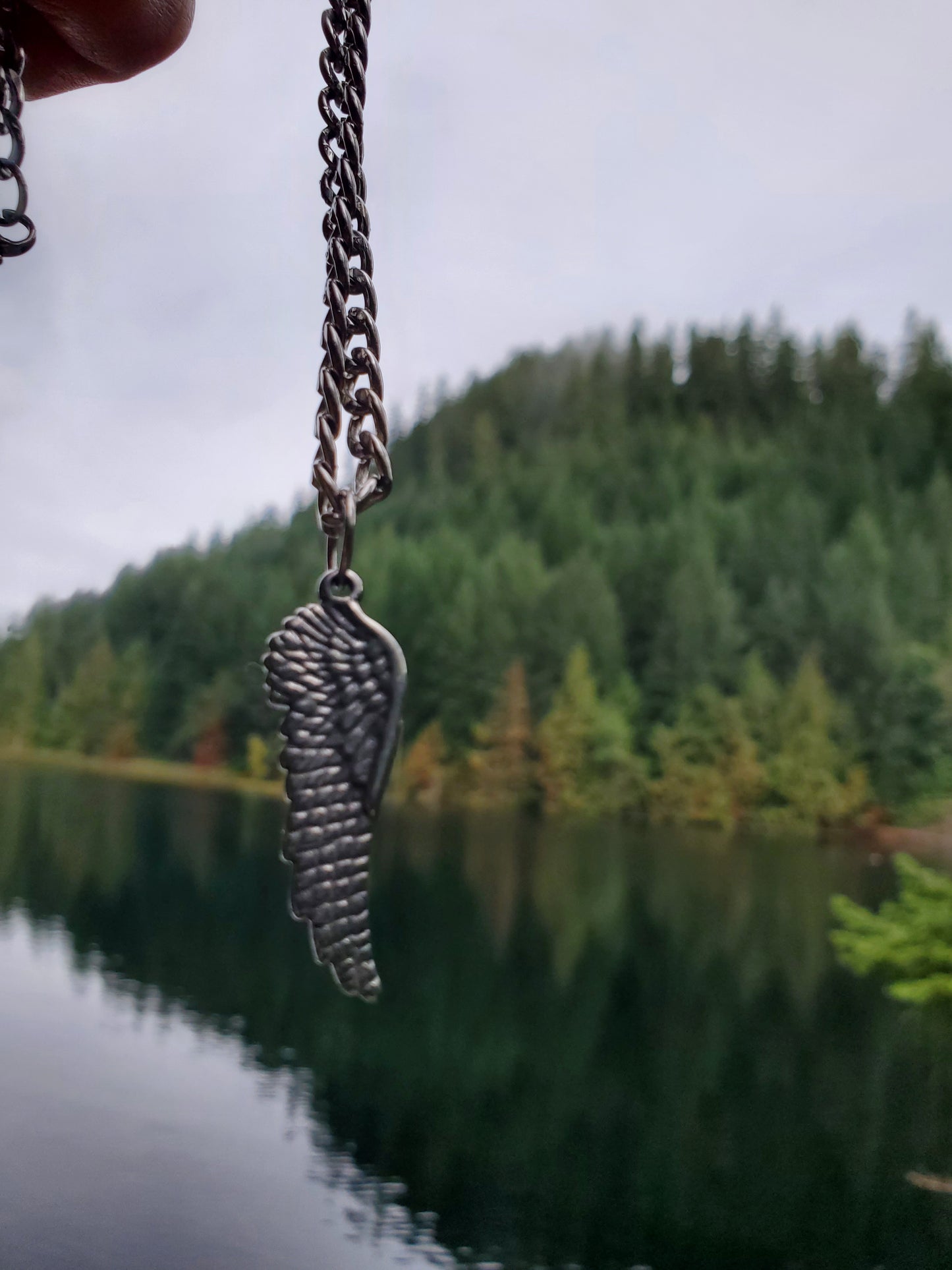'Just Winging It' Angel Wing Pendant Necklace