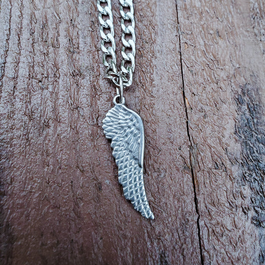 'Just Winging It' Angel Wing Pendant Necklace