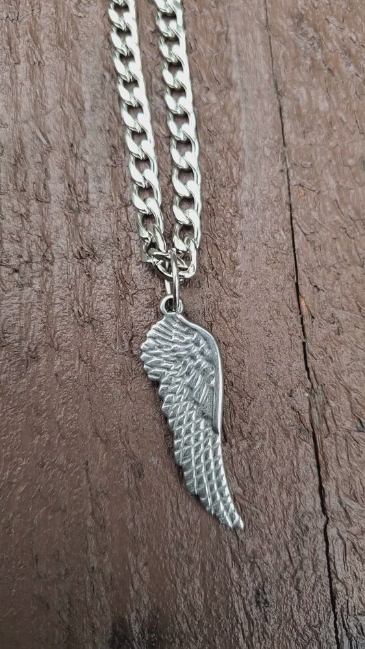 'Just Winging It' Angel Wing Pendant Necklace